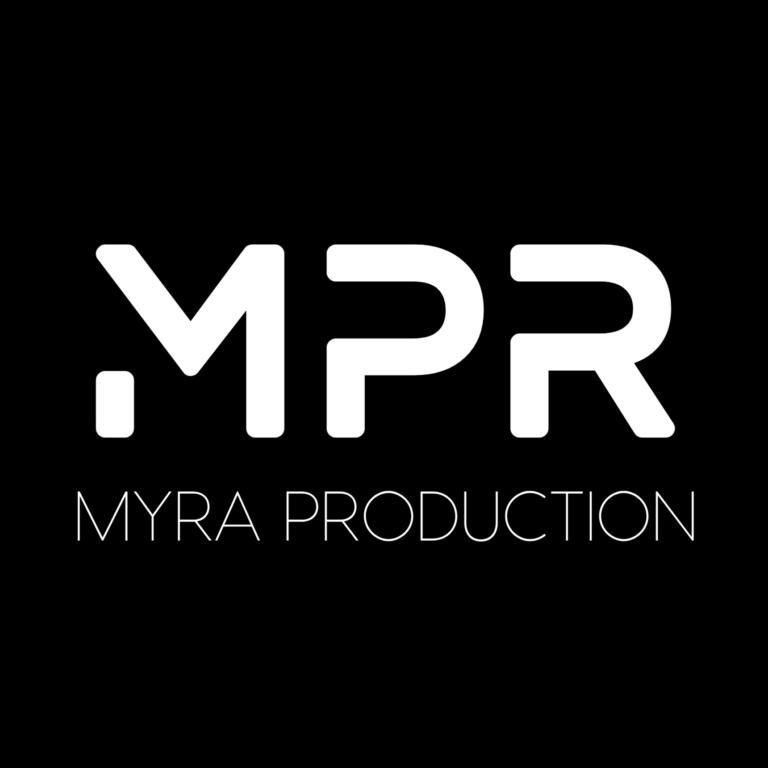 Black White Myra Production MPR Logo