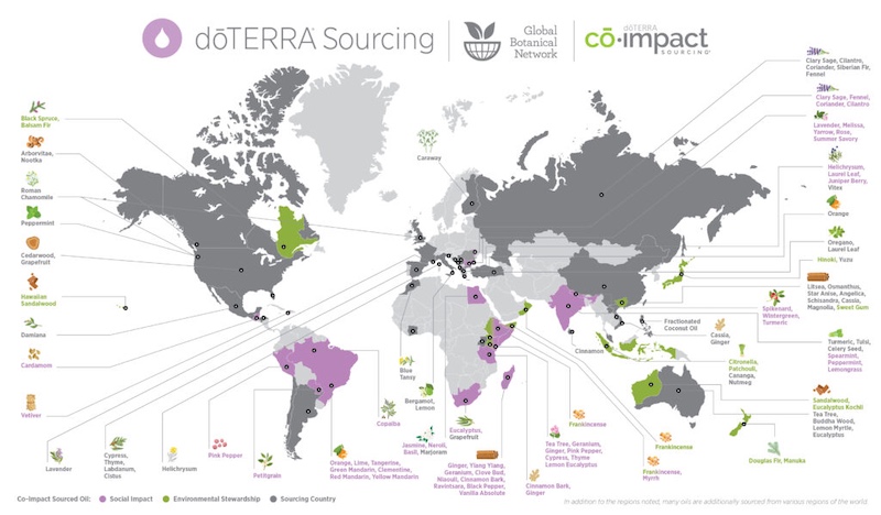 doTERRA co impact sourcing map