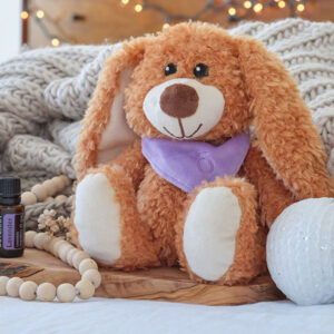 Velor Heated Soft Toy Rabbit and LAVENDER Pure doTTERA Essential Oil 15ml